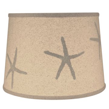 Rustic Beachside Cottage Turquoise Sea Starfish Silhouette Lampshades