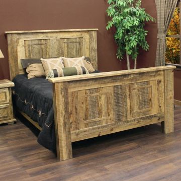 Rural Root Dreamcatcher Barnwood Bed--Queen, Clear finish