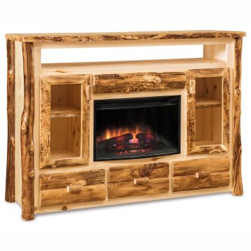 Aspen Highlands Log Entertainment Center
