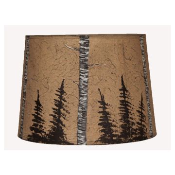 Rustic Birch & Pine Forest Lampshade