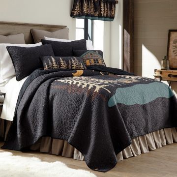 Moonlit Cabin Cotton Quilt