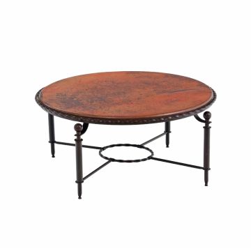 Durango Hammered Copper Round Coffee Table
