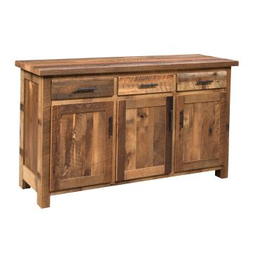 Edinburgh Modern Reclaimed 3 Drawer Buffet - Clear Finish