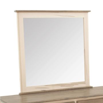 Rustic Red Oak & Ambrosia Maple Dresser Mirror