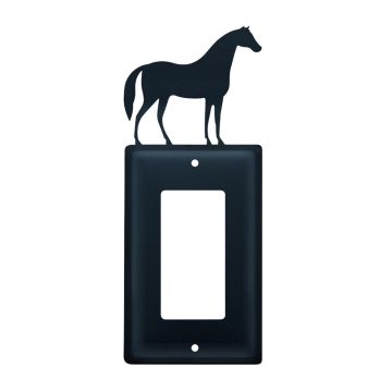 Wrought Iron Horse Single GFI Cover