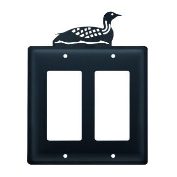 Wrought Iron Loon Double GFI Cover
