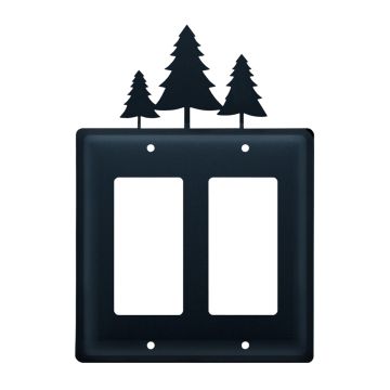 Wrought Iron Pine Double GFI Cover