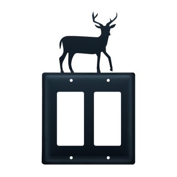 Wrought Iron Deer Double GFI Cover