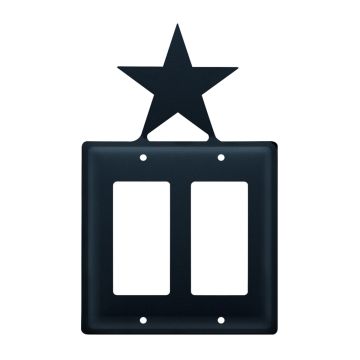 Wrought Iron Star Double GFI Cover