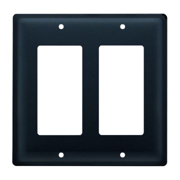 Wrought Iron Plain Double GFI Cover