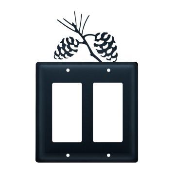 Wrought Iron Pinecone Double GFI Cover