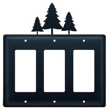 Wrought Iron Pine Triple GFI Cover