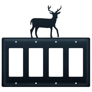 Wrought Iron Deer Quad GFI Cover