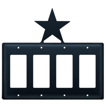 Wrought Iron Star Quad GFI Cover
