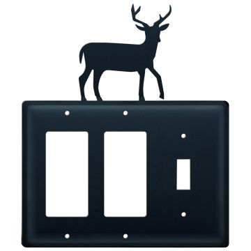 Wrought Iron Deer Triple GFI/GFI/Switch Cover
