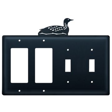 Wrought Iron Loon Quad GFI/GFI/Switch/Switch Cover