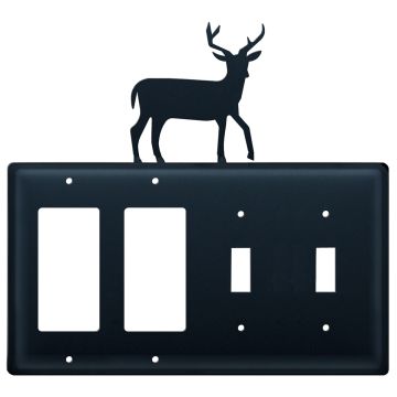 Wrought Iron Deer Quad GFI/GFI/Switch/Switch Cover