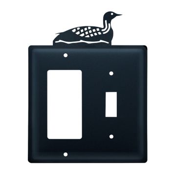 Wrought Iron Loon Double GFI/Switch Cover