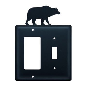 Wrought Iron Bear Double GFI/Switch Cover