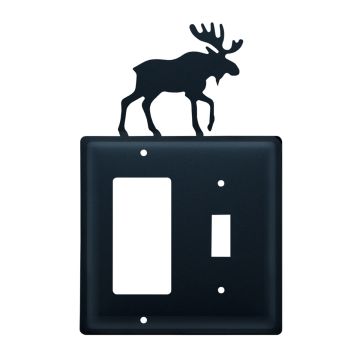Wrought Iron Moose Double GFI/Switch Cover