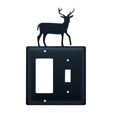 Wrought Iron Deer Double GFI/Switch Cover