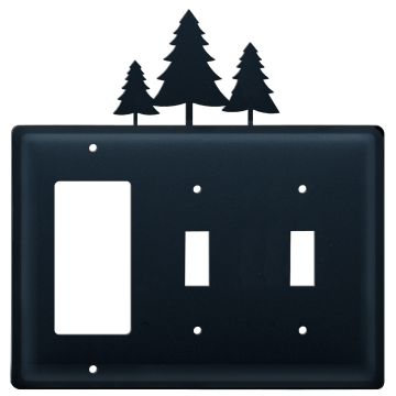 Wrought Iron Pine Triple GFI/Switch/Switch Cover
