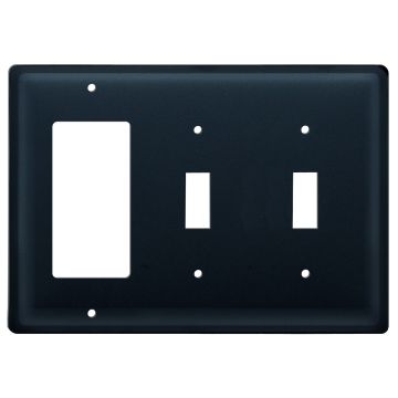 Wrought Iron Plain Triple GFI/Switch/Switch Cover