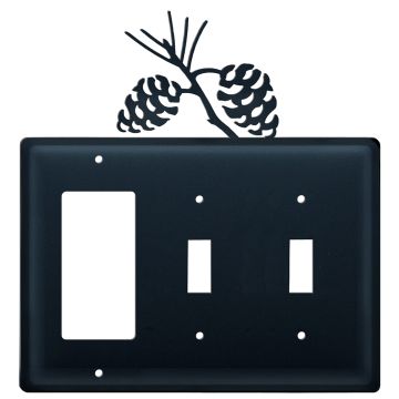 Wrought Iron Pinecone Triple GFI/Switch/Switch Cover