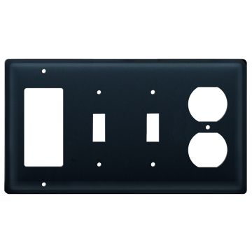 Wrought Iron Plain Quad GFI/Switch/Switch/Outlet Cover