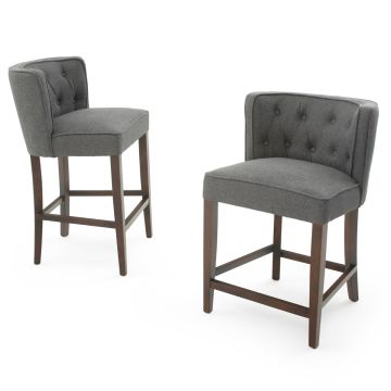 Elegant Curved Back Bar & Counter Stools