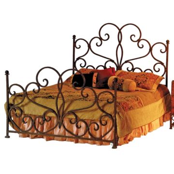 Emily Elegant Forged Rustic Bed