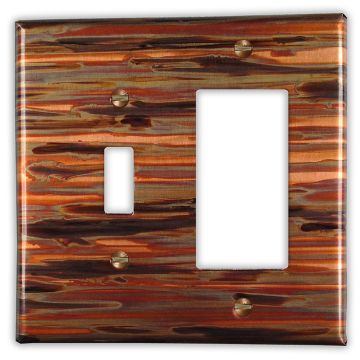 Enchantment Horizontal 1 Toggle 1 Rocker/GFI Copper Switch Plate