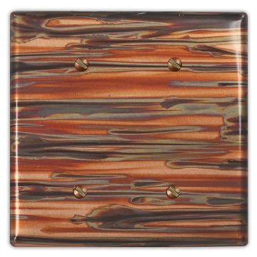 Enchantment Horizontal 2 Blank Copper Switch Plate