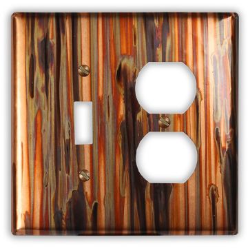 Enchantment Vertical 1 Toggle 1 Outlet Copper Switch Plate