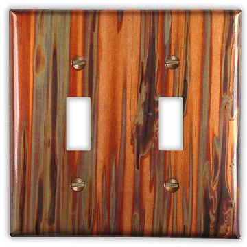 Enchantment Vertical 2 Toggle Copper Switch Plate
