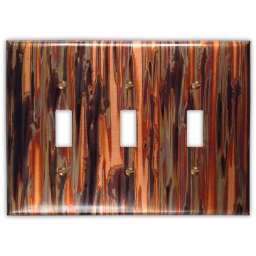 Enchantment Vertical 3 Toggle Copper Switch Plate