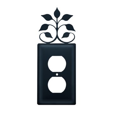 Wrought Iron Leaf Fan Single Outlet Cover