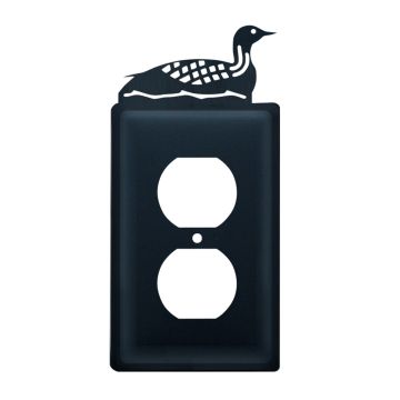 Wrought Iron Loon Single Outlet Cover
