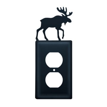 Wrought Iron Moose Single Outlet Cover