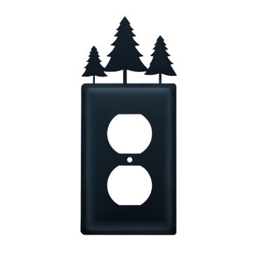 Wrought Iron Pine Single Outlet Cover