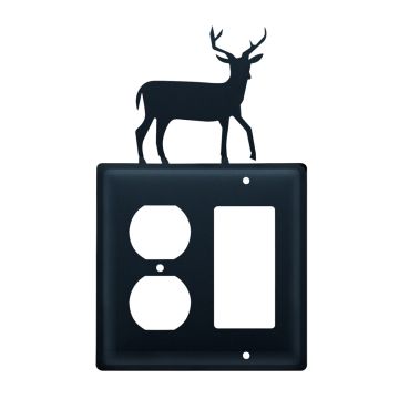 Wrought Iron Deer Double Outlet/GFI Cover