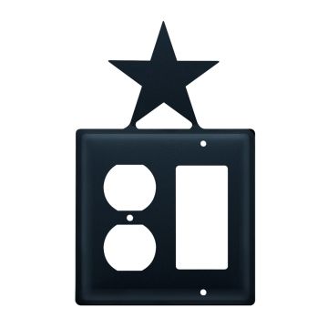 Wrought Iron Star Double Outlet/GFI Cover