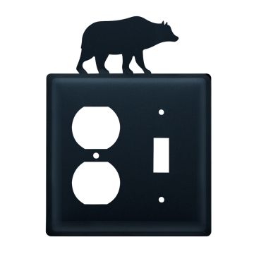 Wrought Iron Bear Double Outlet/Switch Cover