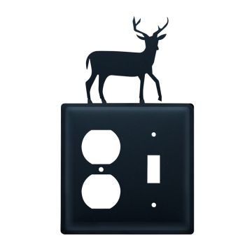 Wrought Iron Deer Double Outlet/Switch Cover