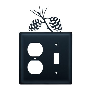 Wrought Iron Pinecone Double Outlet/Switch Cover