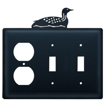 Wrought Iron Loon Triple Outlet/Switch/Switch Cover
