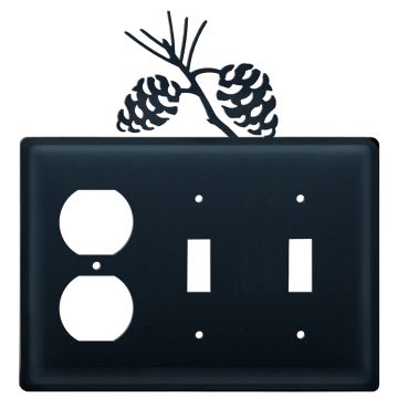 Wrought Iron Pinecone Triple Outlet/Switch/Switch Cover