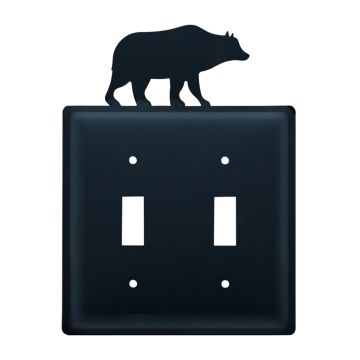 Wrought Iron Bear Double Switch Cover