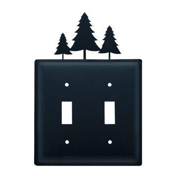 Wrought Iron Pine Double Switch Cover