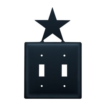 Wrought Iron Star Double Switch Cover